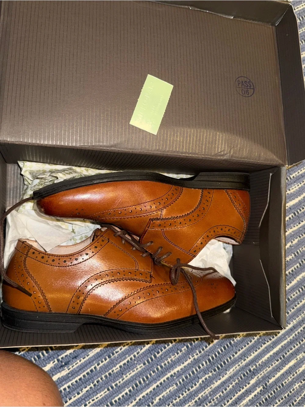 Florsheim Brown Leather Wingtip Brogue Oxfords for little kids